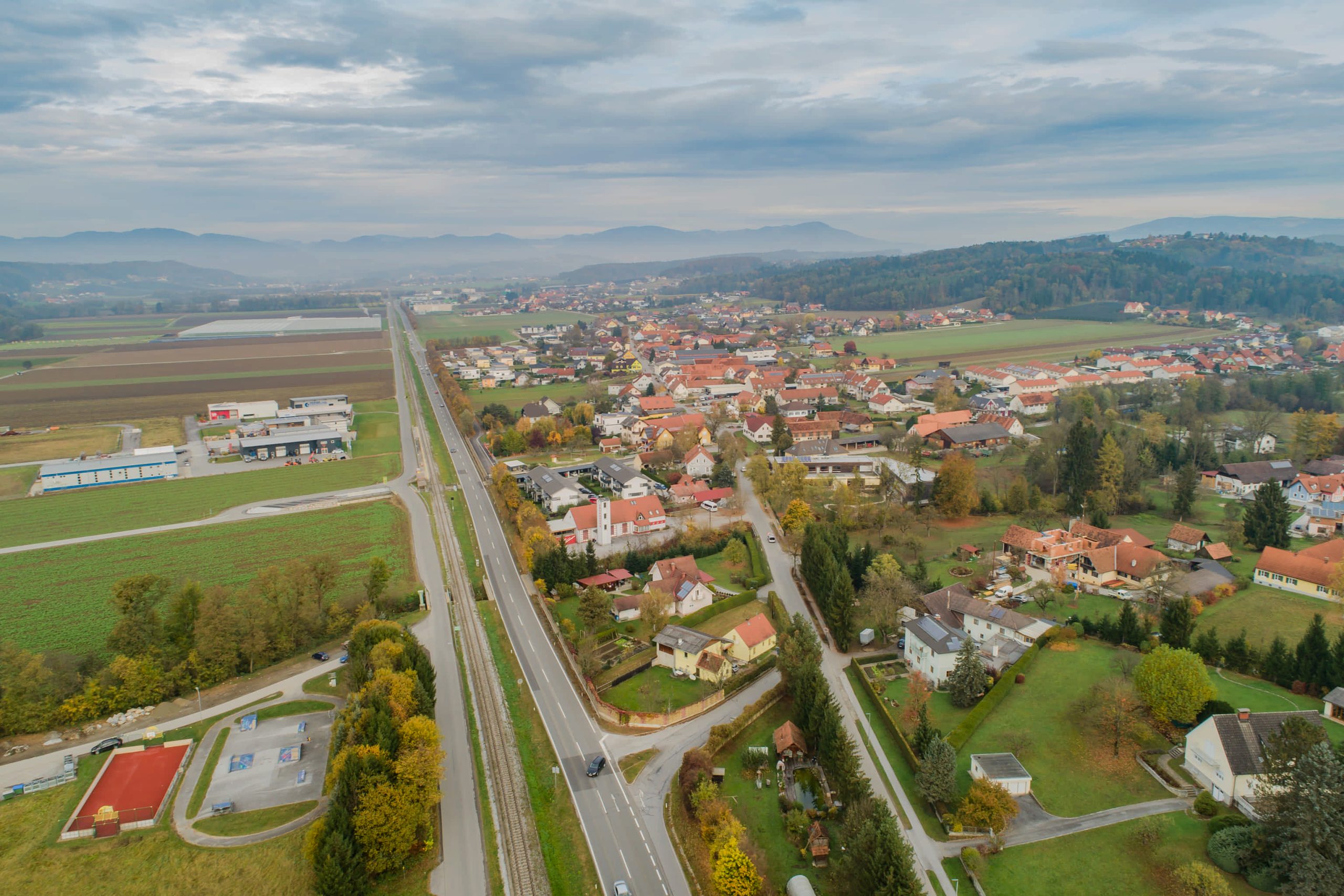 Luftaufnahme des Ortsteils Albersdorf